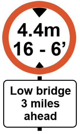 Advance Warning of Restriction Ahead