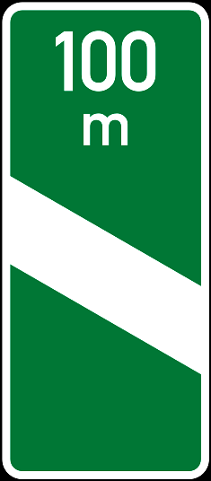 Motorway Exit 100 Meters Ahead