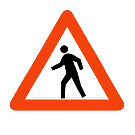 Pedestrian Crossing Ahead / Zebra Crossing Warning