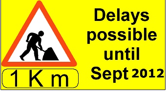 Road Works 1 KM Ahead / Advance Warning